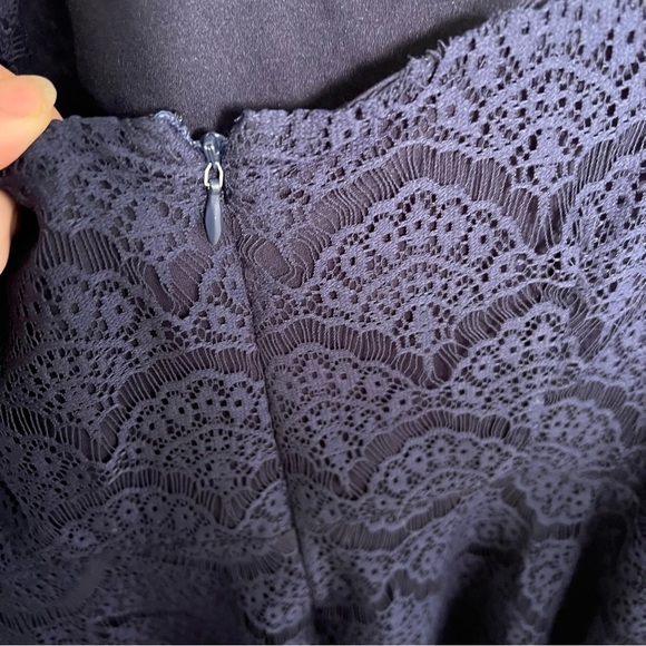 Kensie Fit & Flare Dress Navy Blue Lace 8 - Picture 10 of 15